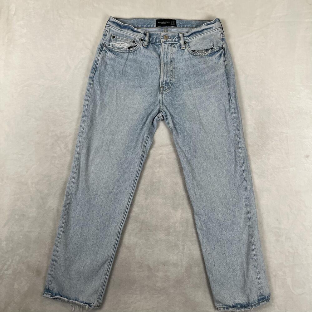 Abercrombie & Fitch 90s Loose Jeans Mens 32x30 Light Wash Relaxed Straight Denim